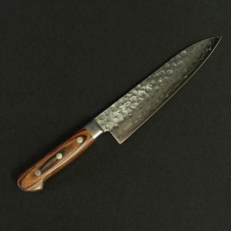 【牛刀】ダマスカス 180mm 茶合板