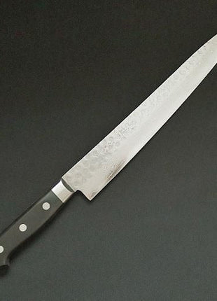 【筋引き包丁】ダマスカス 240mm 黒合板