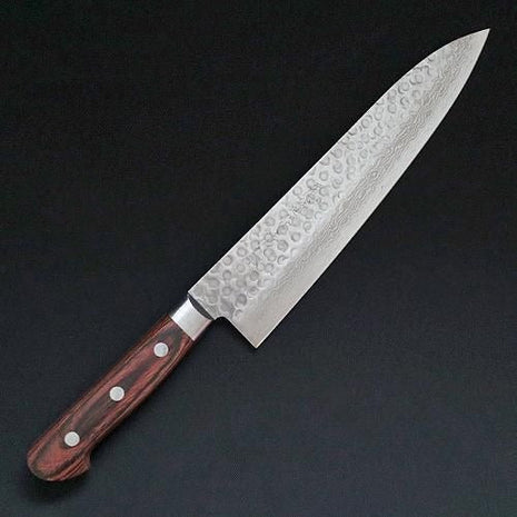 【牛刀】ダマスカス 210mm 茶合板