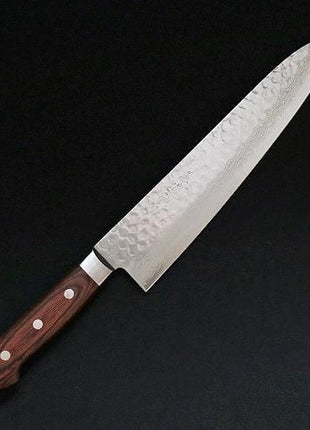 【牛刀】ダマスカス 240mm 茶合板