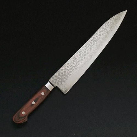 【牛刀】ダマスカス 270mm 茶合板