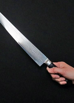 【筋引き包丁】ダマスカス 265mm 黒合板