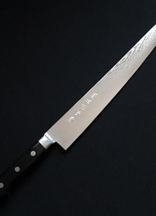【筋引き包丁】ダマスカス 265mm 黒合板