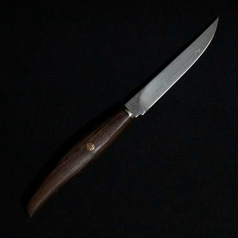 [Steak Knife] Damascus 115mm Rosewood