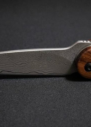 【フォールディングナイフ】ダマスカス 80mm ココボロ （光）A
