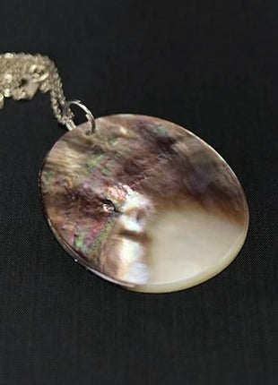 [Accessories] Black pearl pendant E