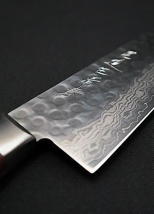 【切付包丁】ダマスカス 185mm 茶合板