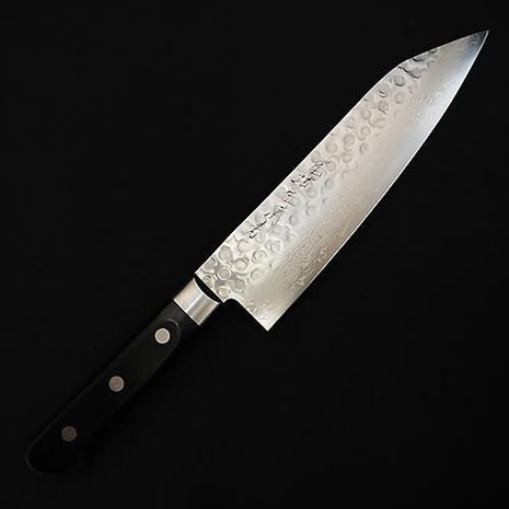 【切付包丁】ダマスカス 185mm 黒合板