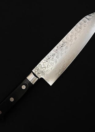 【切付包丁】ダマスカス 185mm 黒合板