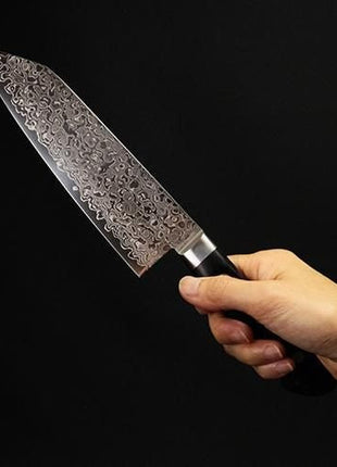 【切付包丁】ダマスカス 170mm 黒合板