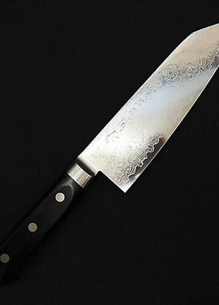 【切付包丁】ダマスカス 170mm 黒合板