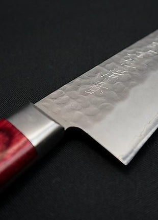 【切付包丁】槌目 185mm 赤合板