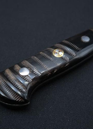 【三徳包丁】有色ダマスカス 177mm インパラの角