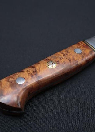 【三徳包丁】有色ダマスカス 180mm ツヤウッド