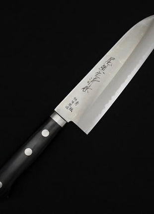 【三徳包丁】小三徳 割込青鋼 145mm 黒合板