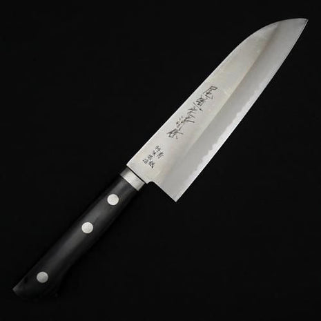 【三徳包丁】小三徳 割込青鋼 145mm 黒合板