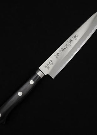 【ペティナイフ】割込青鋼 135mm 黒合板