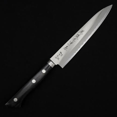 【ペティナイフ】割込青鋼 135mm 黒合板