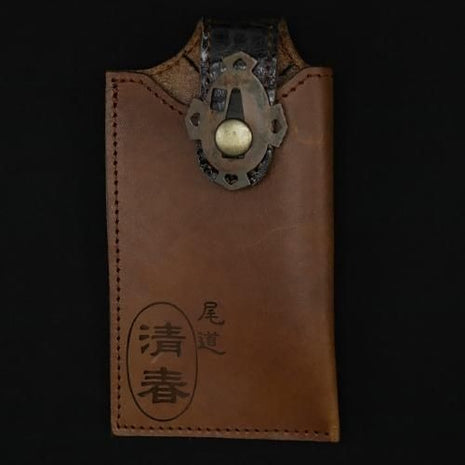 【携帯ケース】Sサイズ（刀剣軍刀の切羽付）牛革