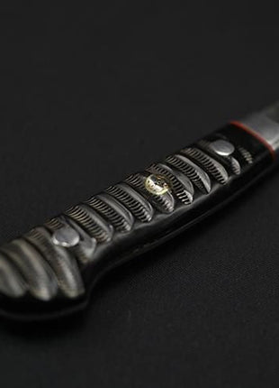 【葉切包丁】ダマスカス 165mm インパラの角