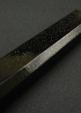 【三徳包丁】 ダマスカス 170mm 漆塗り八角柄 黒C