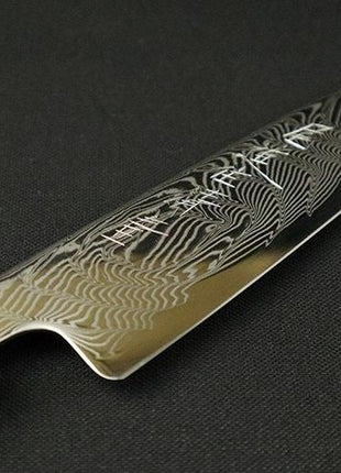 【ペティナイフ】ダマスカス 140mm 漆塗り八角柄 黒B