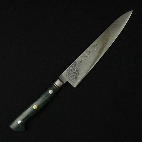 【ペティナイフ】ダマスカス 150mm グリーンマイカルタ