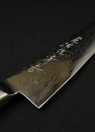 【ペティナイフ】ダマスカス 150mm ターコイズブルー&カリン（花梨）