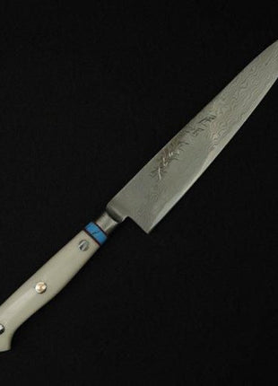 【ペティナイフ】ダマスカス 150mm ターコイズブルー&人工大理石