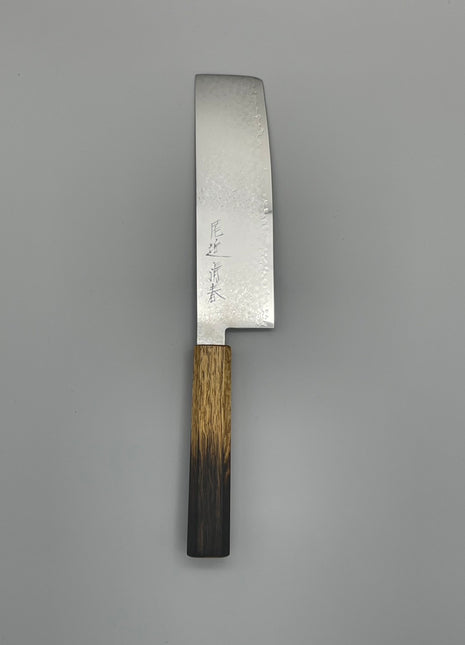 【菜切包丁】ダマスカス 170mm 漆塗り柄