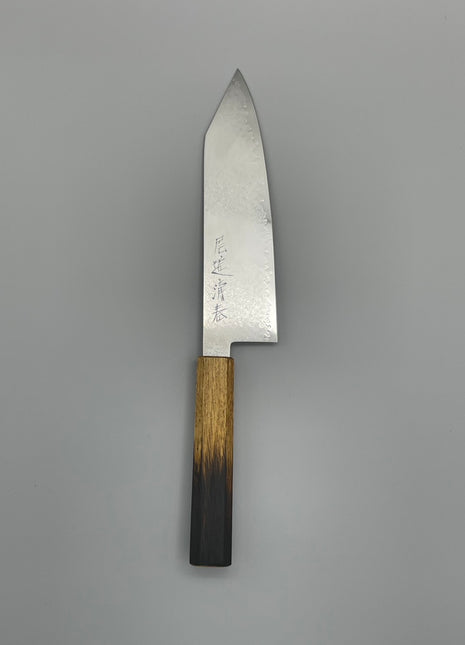【切付包丁】ダマスカス 180mm 漆塗り柄