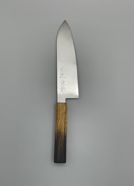 【三徳包丁】ダマスカス 180mm 漆塗り柄