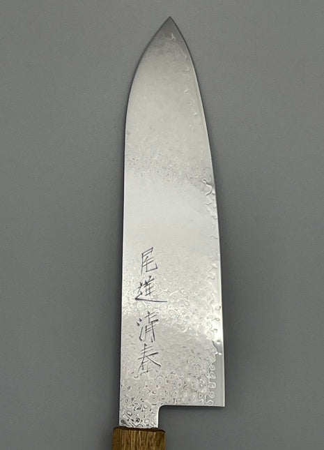 【三徳包丁】ダマスカス 180mm 漆塗り柄