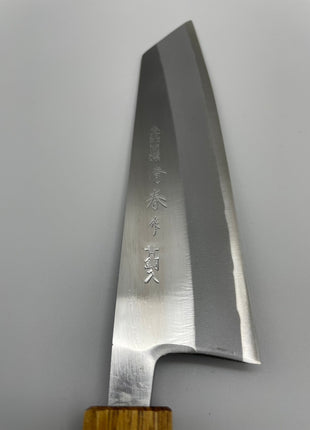 【切付包丁】 青鋼三層鋼 170mm 漆塗り柄