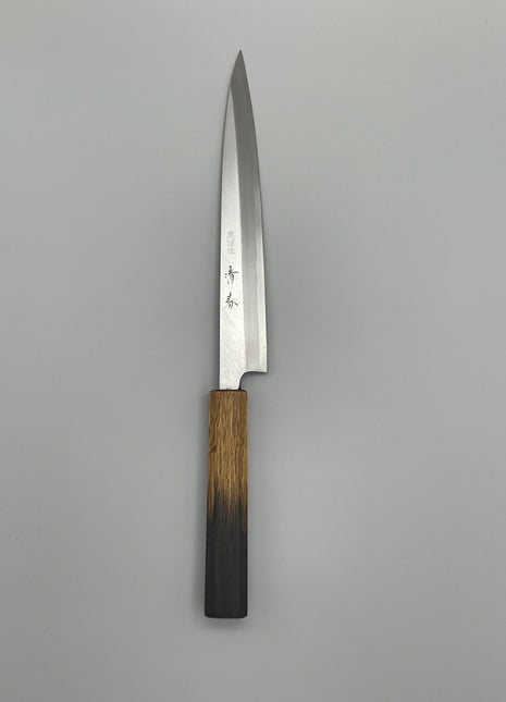 【刺身包丁】鋼（片刃） 210mm 漆塗り柄
