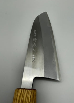 【三徳包丁】青鋼（磨き）170mm 漆塗り柄