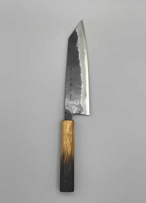 【切付包丁】青鋼（黒打ち）185mm 漆塗り柄