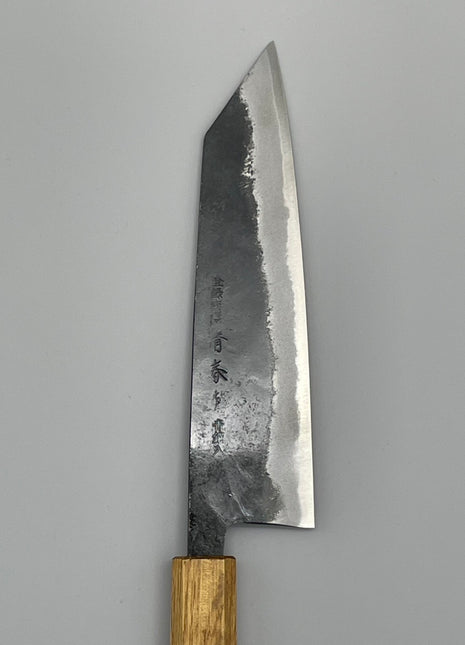【切付包丁】青鋼（黒打ち）185mm 漆塗り柄