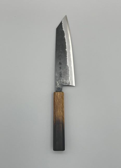 【切付包丁】青鋼（黒打ち）170mm 漆塗り柄