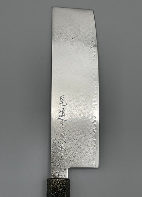 【菜切包丁】ダマスカス 165mm 漆塗り柄　富士山と桜