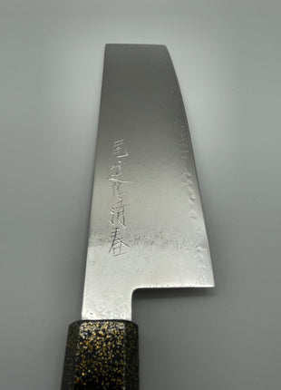 【菜切包丁】ダマスカス 165mm 漆塗り柄　富士山と桜