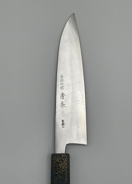 【牛刀包丁】青鋼（磨き） 170mm 漆塗り柄　富士山と桜