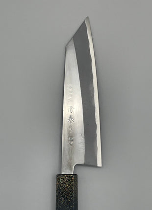 【切付包丁】青鋼（磨き） 170mm 漆塗り柄　富士山と桜