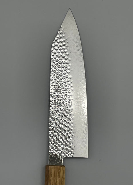 【切付包丁】槌目ダマスカス 185mm 漆塗り柄