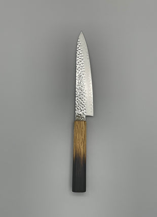 【ペティナイフ】槌目ダマスカス 150mm 漆塗り柄
