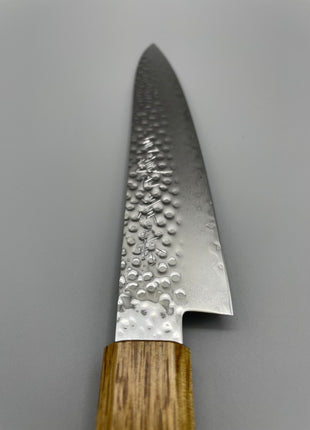 【ペティナイフ】槌目ダマスカス 150mm 漆塗り柄
