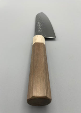 【三徳包丁】槌目ダマスカス 185mm メープルとくるみ八角柄