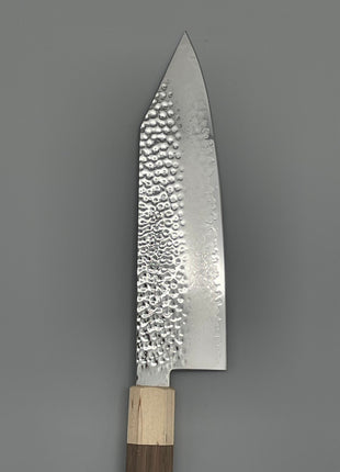 【切付包丁】槌目ダマスカス 185mm メープルとくるみ八角柄