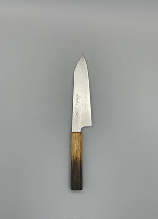 【切付包丁】ダマスカス 175mm 漆塗り（焼漆）八角柄