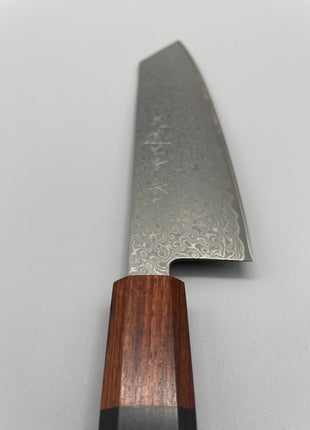 【切付包丁】ダマスカス 180mm 紫檀と黒檀八角柄